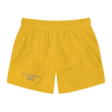 ALL THINGS BY GOD GRAY PRINT - FOLLOW GOD - Swim Trunks